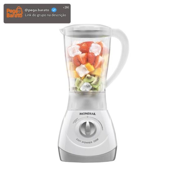 Liquidificador Mondial Easy Power L550 Branco 2 Velocidades 550W