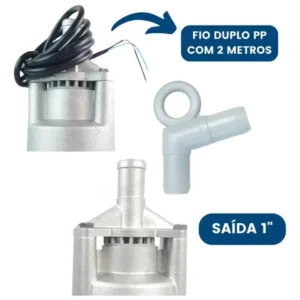 Bomba Robusta Submersa P/poço 980plus C/1 Abrç Inóx 0.5hp 1p - Imagem 4