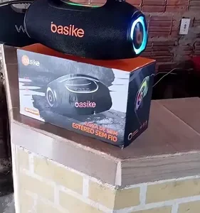 Basike Caixa de Som Portátil Com Bluetooth Boombox 80W 8000Mah 10hrs Sem fio IPX6 À Prova D'água Com Bateria Recarregavel Luz RGB Hifi TWS Bass Forte Áudio de Alta Qualid Para TV Festa Casa Subwoofer - Imagem 2