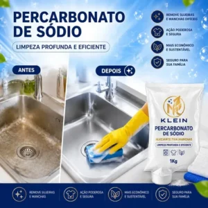 Percarbonato De Sódio Granulado Super Branco 1kg Tira Manchas Roupas - Imagem 6