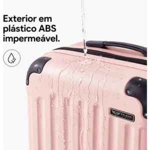 Mala De Viagem Bordo Mão Pequena 10kg Abs Cadeado 360 - Imagem 9
