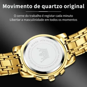 Olevs Relógio Masculino Aços Inoxidáveis Original 2900 - Imagem 9