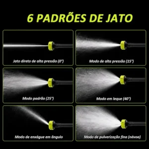 Lavadora de Alta Pressão Portátil Adeske 6 em 1 Com 2 Baterias e Bico Multiuso - Imagem 9