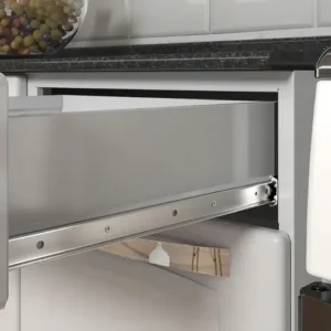 Balcão de Cozinha Itatiaia Aço 3 Portas 1 Gaveta Com Tampo de 105 CM Modelo Rose Branco Neve - Imagem 7