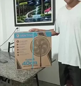 Ventilador Oscilante De Coluna Ventisol 30cm Turbo 6 Pás Preto - Imagem 15