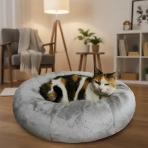 Caminha De Pelúcia Pet Redonda Para Cachorros E Gatos 50x50 - Imagem 9