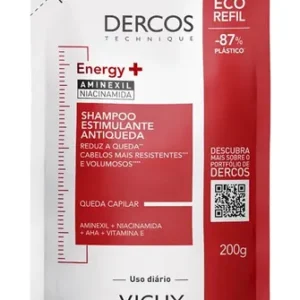 Shampoo Antiqueda Estimulante com Aminexil, Dercos Energy+ Vichy, 200g - Imagem 3