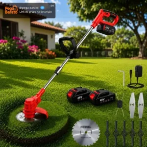 Aparador De Grama Elétrico Knakasaki 48v 10000rpm Potente - Imagem 1