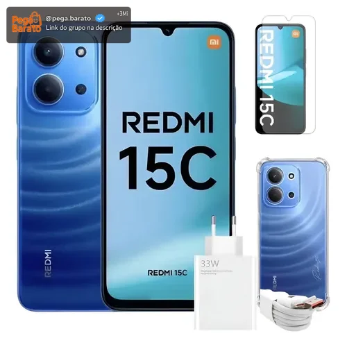Smartphone 15c 128gb 8ram Global Com Nf + Brinde Top 1 (Novo com caixa aberta)