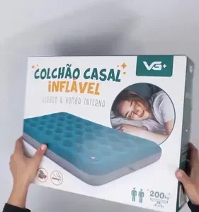 Colchão Inflável Casal VG Plus Verde Com Bomba Interna Modelo JL-205 - Imagem 9