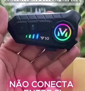 Kit 2 Intercomunicador Moto V6 Bluetooth Para Capacete - Imagem 2