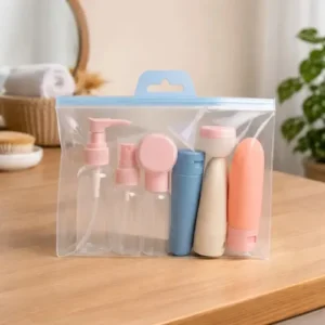 Kit Viagem 11 Itens Frascos Potes Spray Cremes Shampoo Cores Sortidas - Imagem 6