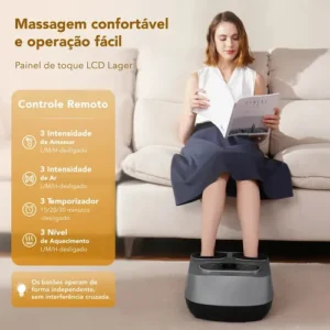 Massageador Pes Controle Remoto E Função Aquecimento Cinza - Imagem 2