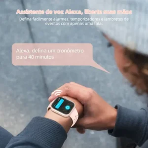 Relógio Smartwatch Bettdow Fb041 47 mm Esportivo Alexa E Gps 1.85 Cor Rosa - Imagem 5