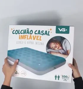 Colchão Inflável Casal VG Plus Verde Com Bomba Interna Modelo JL-205 - Imagem 10