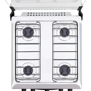 Fogão 4 Bocas Atlas Coliseum Plus Preto A Gás com Mesa de Inox e Forno de 50 Litros Acendimento Manual - Imagem 4