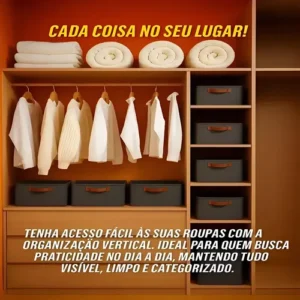 Kit 4 Cesto Organizador Dobrável Multiuso Caixa Organizadora - Imagem 4
