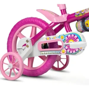 Bicicleta Infantil Aro 12 Nathor C/ Rodinhas Menino Menina Cor Flower Tamanho Do Quadro 12 - Imagem 3