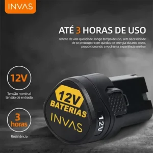 Furadeira Profissional Com Luz 2 Baterias 3/8 10mm Maleta - Imagem 8