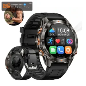 Relógio Inteligente Cardíaco Chamadas Bluetooth Esportivos - Imagem 1