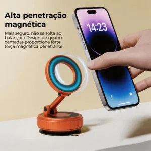 Suporte Celular Carro Magnético Rotativo 360dobrável Ventosa - Imagem 3