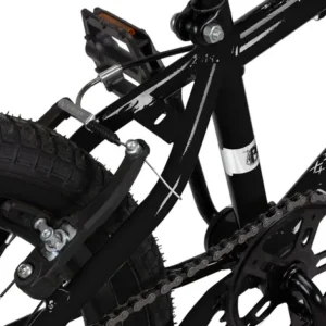 Bicicleta BMX Pro-X Série 1 Aro 20 Quadro Aço Carbono Preto/Branco - Imagem 6