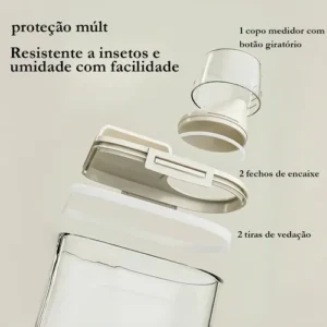 Pote Hermético Acrílico 2,5l Bico Dosador Transparente - Imagem 4
