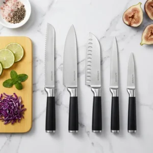 Conjunto De Facas Profissional Cozinha Premium Inox 5 Peças - Imagem 8