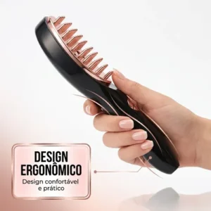 Escova Massageadora Capilar Led 4 Em 1 Terapêutica Cabelo - Imagem 9