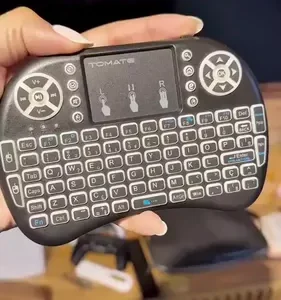 Mini Controle Led Teclado Sem Fio Smart Tv Box Netflix Cor Do Teclado Preto Exbom Bk-bti8 - Imagem 2
