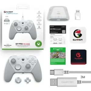 Controle Gamesir G7 Pro Trimodo Para Xbox Series S/x, Xbox One, Pc Windows E Android Com Dock Magnética, Sensor Hall Anti-drift, Botões Personalizáveis, Rgb, Áudio 3.5mm Cor Branco - Imagem 10