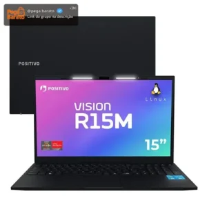 Notebook Positivo Vision R15M com Minitela, AMD Ryzen 3, 8GB de RAM e SSD de 256GB - Imagem 1