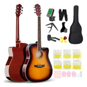 Kit 38in Violão Acústico Clássico Iniciante Afinador+estojo - Imagem 2