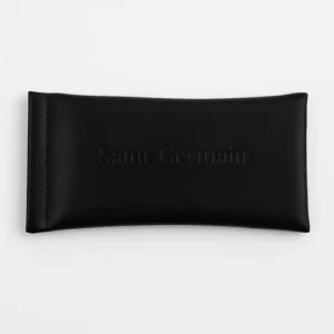 Relógio Masculino Chrowl Saint Germain Pulseira Couro Caixa Prateada Fundo Preto 42mm Clássico - Imagem 6