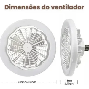 Ventilador de Teto LED com Controle Remoto 30W Bivolt Luz Branco-frio - Imagem 10