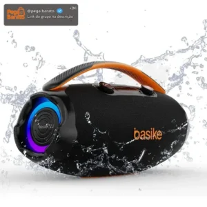 Caixa De Som Basike Ba-RAD207 80W Rádio FM Bluetooth 5.3 TWS RGB Bass Boost 9000mAh - Imagem 1