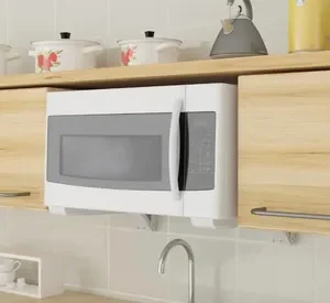 Suporte Para Microondas E Forno Elétrico Ajustável De Parede Branco Aço Carbono 30kg Dion Df2 - Imagem 7