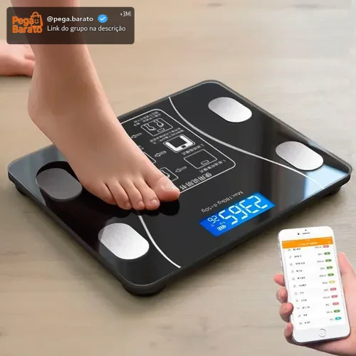 Balança Digital Corporal Bioimpedância Via Bluetooth