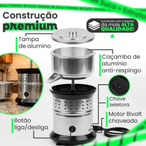 Espremedor Potente Laranja Elétrico Maquina 700w Fazer Suco - Imagem 2