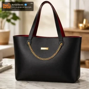 Bolsa Sacola Grande Dia A Dia Trabalho Casual Faculdade E - Imagem 1