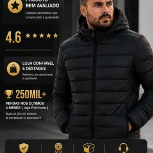 Jaqueta Masculina Bobojaco Puffer Inverno Frio Qualidade - Imagem 7