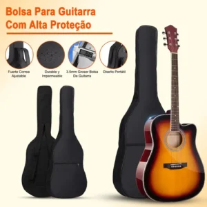 Kit 38in Violão Acústico Clássico Iniciante Afinador+estojo - Imagem 6