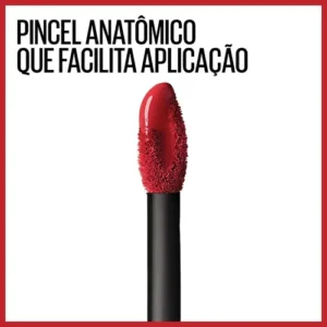 Batom Líquido Matte Longa Duração 16H Não Transfere Cor Intensa Acabamento Matte Confortável Aplicador Preciso Cor 155 Ring Leader Rosa Queimado SuperStay Matte Ink Maybelline NY 5ml - Imagem 5