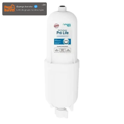 Refil Filtro Pró Life Planeta Água 1013A Compatível Soft Everest Star/Slim/Fit/Baby/Plus – Branco