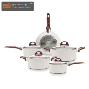 Jogo De Panelas Smart Plus Vanilla Indução Cerâmico 5peças Brinox 4774/101 - Imagem 1