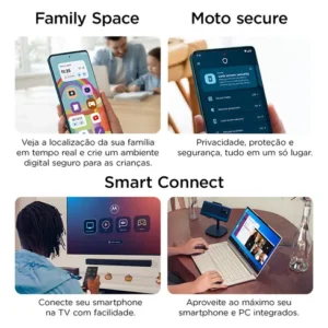 Smartphone Motorola Moto G35 5g - 256gb 4gb Ram+8gb Ram Boost e Camera 50mp Com Ai Nfc Tela 6.7 Com Superbrilho - Coral - Vegan Leather - Imagem 10