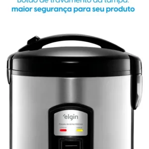 Panela De Arroz Elétrica Gran Rizzo 700w Elgin 10 Xíc Preto - Imagem 9