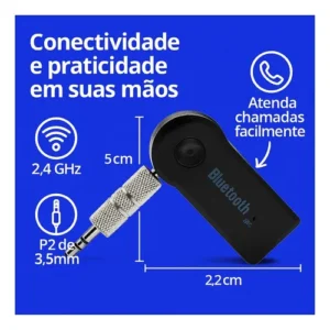 Receptor Adaptador Bluetooth Usb P2 Audio Stereo Musica Som - Imagem 6