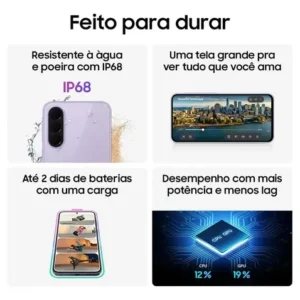 Celular Samsung Galaxy A37 5g 128gb, 6gb Ram, Câmera 50mp Lavanda - Imagem 4