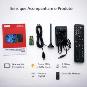 Tv Portátil Digital 14 Hdmi Usb Bivolt Com Antena - Imagem 8